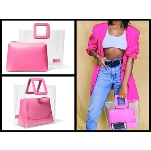 💕STAUD💕 Shirley Tote Bag ~ Clear Pink